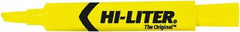 HiLiter - Yellow Highlighter - Chisel Tip, AP Nontoxic Ink - Exact Tool & Supply