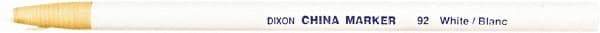 DIXON - White China Marker - Pencil Tip, Wax - Exact Tool & Supply