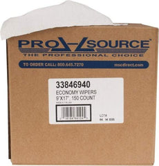 PRO-SOURCE - Dry General Purpose Wipes - Pop-Up, 17" x 9" Sheet Size, White - Exact Tool & Supply