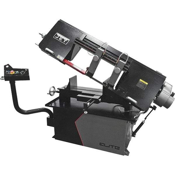 Jet - 10 x 18" Max Capacity, Manual Variable Speed Pulley Horizontal Bandsaw - 50 to 275 SFPM Blade Speed, 230 Volts, 1 Phase - Exact Tool & Supply