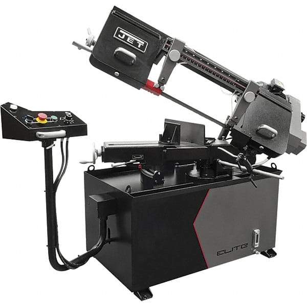 Jet - 8 x 13" Manual Horizontal Bandsaw - 1 Phase, 115/230 Volts, Variable Speed Pulley Drive - Exact Tool & Supply