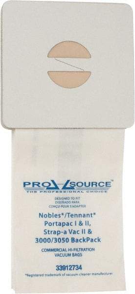PRO-SOURCE - Meltblown Polypropylene & Paper Vacuum Bag - For Nobles Portapac I & II / Nobles Strap-A-Vac II/Tennant 3000/3050 Backpacks - Exact Tool & Supply