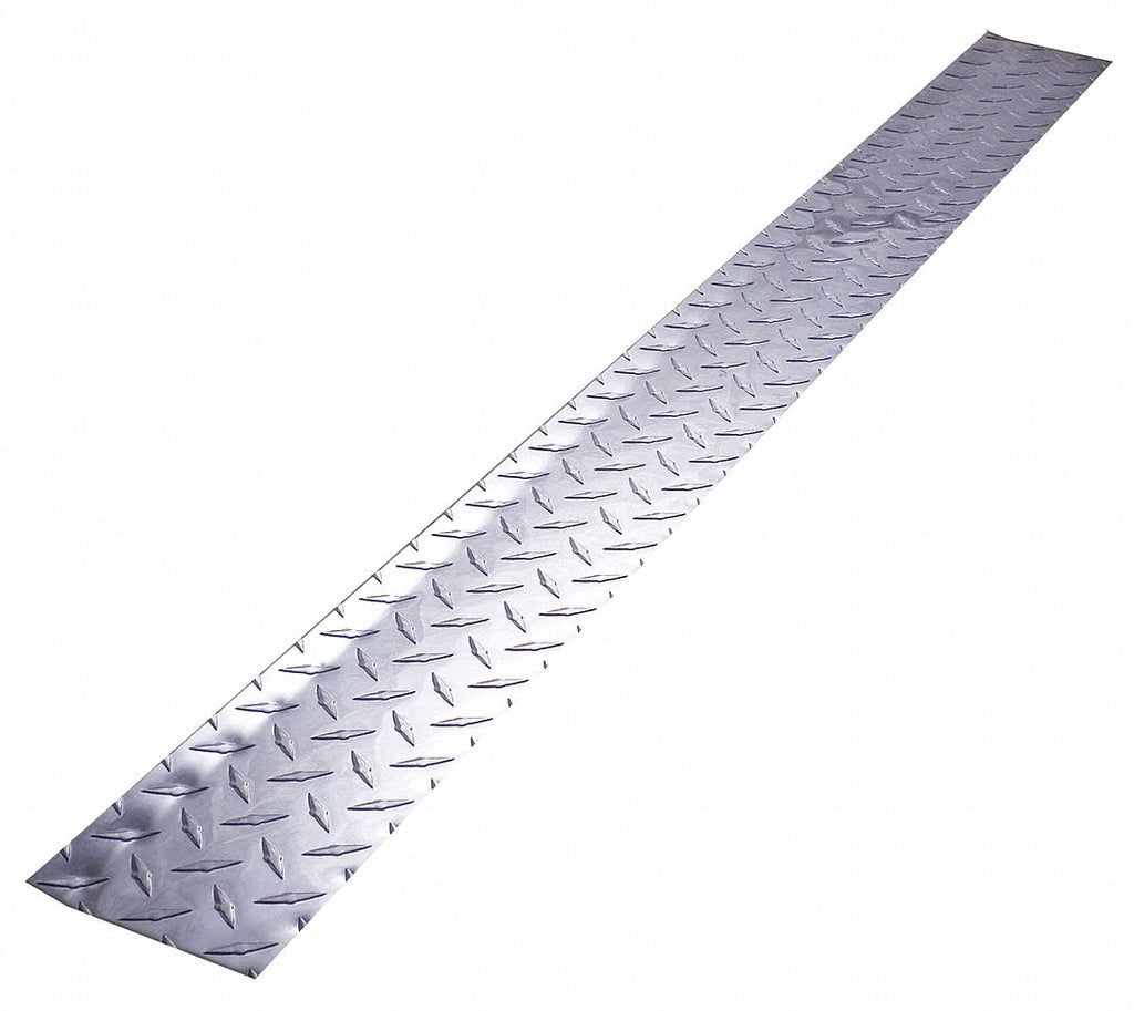 Aluminum Floor Molding, Hanging Mounting Type, Silver, Finish: Diamond Plate