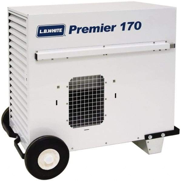 LB White - 170,000 BTU Rating, Ductable Unit Heater - 4,000 Sq Ft Max Heating Area, 100 Lb Capacity, Fuel with Propane - Exact Tool & Supply