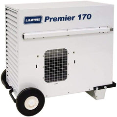 LB White - 170,000 BTU Rating, Ductable Unit Heater - 4,000 Sq Ft Max Heating Area, 100 Lb Capacity, Fuel with Propane - Exact Tool & Supply