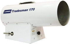 LB White - 125,000 to 170,000 BTU Rating, Propane Forced Air Heater with Thermostat - 4,000 Sq Ft Max Heating Area, 100 Lb Capacity, Fuel with Propane - Exact Tool & Supply