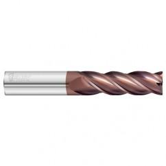 1" Dia. x 6 Overall Length 4-Flute .090 C/R Solid Carbide SE End Mill-Round Shank-Center Cut-FC20 - Exact Tool & Supply