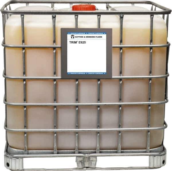 Master Fluid Solutions - Trim E925, 270 Gal Tote Emulsion Fluid - Water Soluble, For Cutting, Drilling, Sawing, Grinding - Exact Tool & Supply