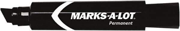 Marks-A-Lot - Black Permanent Marker - Chisel Tip, AP Nontoxic Ink - Exact Tool & Supply