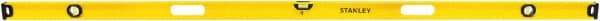 Stanley - Magnetic 78" Long 3 Vial I-Beam Level - Aluminum, Yellow, 1 Level & 2 Plumb Vials - Exact Tool & Supply