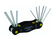 9 Piece - 5/64 - 1/4" - PocketStar Fold Out Hex Inch Set - Exact Tool & Supply
