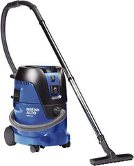 Nilfisk - 6 Gal Plastic Tank, Electric Powered Wet/Dry Vacuum - 1.34 Peak hp, 120 Volt, 8.3 Amps, 11-1/2' Hose Fitting, Washable Wet/Dry, Accessories Included - Exact Tool & Supply