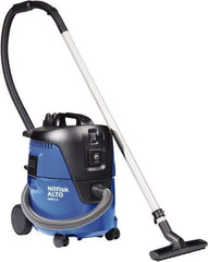 Nilfisk - 5 Gal Plastic Tank, Electric Powered Wet/Dry Vacuum - 1.34 Peak hp, 120 Volt, 8.3 Amps, 11-1/2' Hose Fitting, Washable Wet/Dry, Accessories Included - Exact Tool & Supply