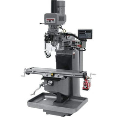 Jet - 9" Table Width x 49" Table Length, Electronic Variable Speed Control, 3 Phase Knee Milling Machine - 3 hp - Exact Tool & Supply
