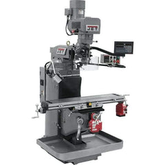 Jet - 9" Table Width x 49" Table Length, Electronic Variable Speed Control, 3 Phase Knee Milling Machine - 3 hp - Exact Tool & Supply