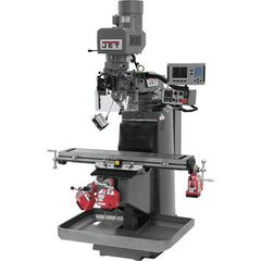 Jet - 9" Table Width x 49" Table Length, Electronic Variable Speed Control, 3 Phase Knee Milling Machine - 3 hp - Exact Tool & Supply