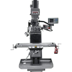 Jet - 9" Table Width x 49" Table Length, Electronic Variable Speed Control, 3 Phase Knee Milling Machine - 3 hp - Exact Tool & Supply