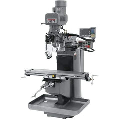 Jet - 9" Table Width x 49" Table Length, Electronic Variable Speed Control, 3 Phase Knee Milling Machine - 3 hp - Exact Tool & Supply