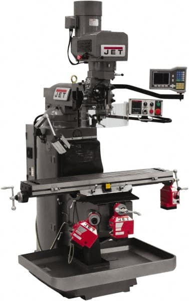 Jet - 9 x 49" 3 hp 230V Electronic Variable Speed Control 3 Phase Knee Milling Machine - Exact Tool & Supply