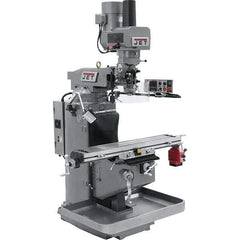 Jet - 9" Table Width x 49" Table Length, Electronic Variable Speed Control, 3 Phase Knee Milling Machine - 3 hp - Exact Tool & Supply