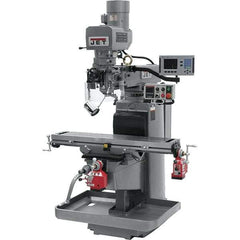 Jet - 10" Table Width x 50" Table Length, Electronic Variable Speed Control, 3 Phase Knee Milling Machine - 3 hp - Exact Tool & Supply