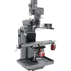 Jet - 9" Table Width x 49" Table Length, Electronic Variable Speed Control, 3 Phase Knee Milling Machine - 3 hp - Exact Tool & Supply