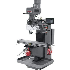 Jet - 9" Table Width x 49" Table Length, Electronic Variable Speed Control, 3 Phase Knee Milling Machine - 3 hp - Exact Tool & Supply