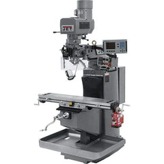 Jet - 9" Table Width x 49" Table Length, Electronic Variable Speed Control, 3 Phase Knee Milling Machine - 3 hp - Exact Tool & Supply