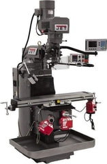 Jet - 9" Table Width x 49" Table Length, Electronic Variable Speed Control, 3 Phase Knee Milling Machine - 3 hp - Exact Tool & Supply