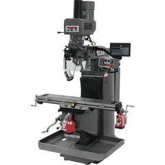 Jet - 9" Table Width x 49" Table Length, Electronic Variable Speed Control, 3 Phase Knee Milling Machine - 3 hp - Exact Tool & Supply