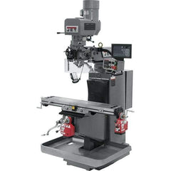 Jet - 9" Table Width x 49" Table Length, Electronic Variable Speed Control, 3 Phase Knee Milling Machine - 3 hp - Exact Tool & Supply