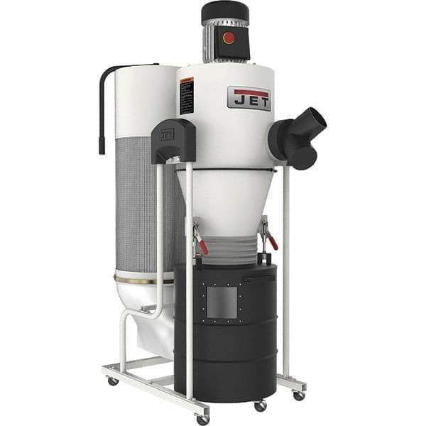 Jet - 1µm, 115 Volt Portable Dust Collector - 22" Long x 47" Deep x 67-9/16" High, 4" Connection Diam, 6,396' per min Air Flow - Exact Tool & Supply