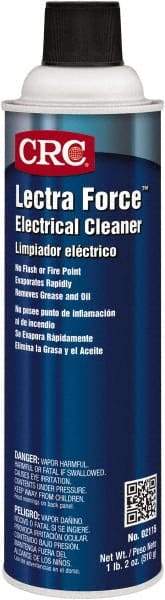 CRC - 18 Ounce Aerosol Electrical Grade Cleaner/Degreaser - 39,000 Volt Dielectric Strength, Nonflammable - Exact Tool & Supply