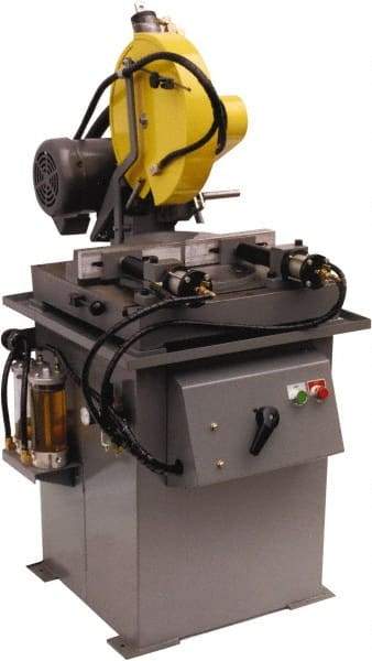 Kalamazoo - 14" Blade Diam, 1" Arbor Hole, Miter Chop & Cutoff Saw - 4,400 RPM, 5 hp, 230/440 Volts, 1 or 3 Phase - Exact Tool & Supply