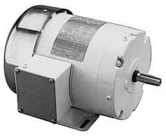 Leeson - 1 Max hp, 3,450 Max RPM, Electric AC DC Motor - 208-230/460 V Input, Three Phase, F56C Frame - Exact Tool & Supply