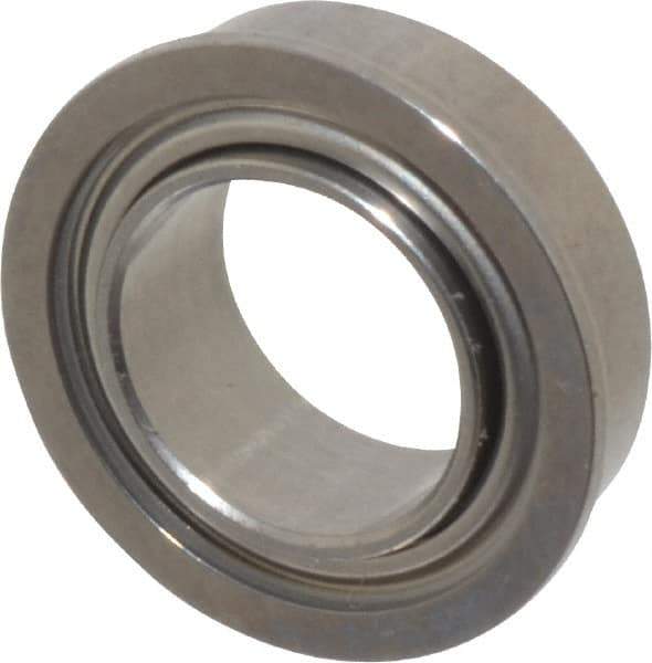 Value Collection - 5/16" Bore Diam, 1/2" OD, Double Shield Miniature Radial Ball Bearing - 5/32" Wide, With Flange, 2 Rows, Round Bore, 52 Lb Static Capacity, 122 Lb Dynamic Capacity - Exact Tool & Supply