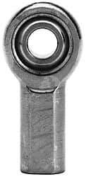 Made in USA - 1/2" ID, 1-5/16" Max OD, 15,340 Lb Max Static Cap, Female Spherical Rod End with Stud - 1/2-20 RH, Alloy Steel with Steel Raceway - Exact Tool & Supply