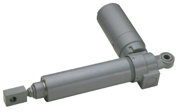 Duff-Norton - 18" Stroke Len, 17% Duty Cycle, 12 Volt, Linear Electromechanical Actuator with Slip Clutch - DC Input, 0.73" per Second, 500 Lb Capacity - Exact Tool & Supply
