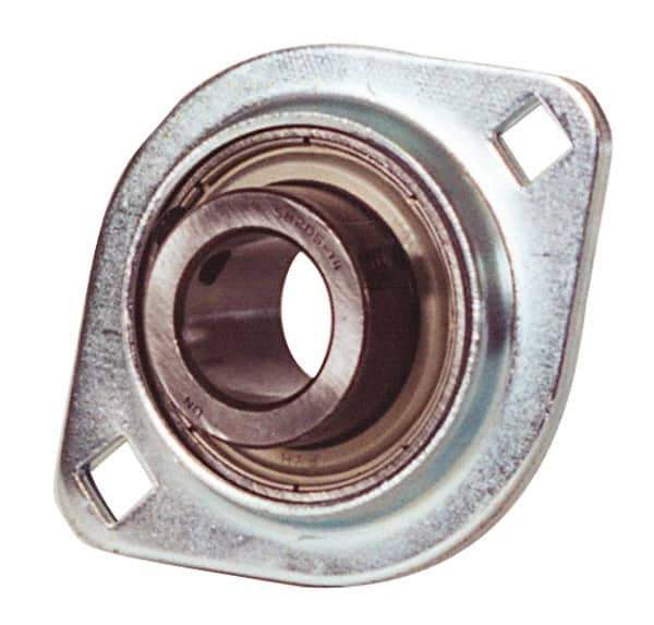 Value Collection - 4-7/16" OAL2-Bolt Flange - 2350 Lb Dyn Cap, Steel - Exact Tool & Supply