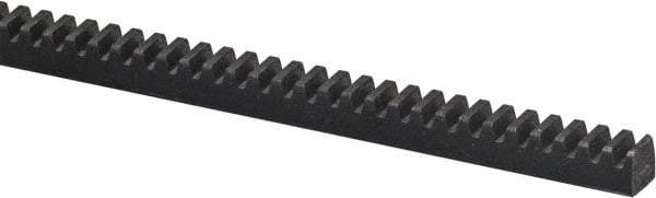 Browning - 3/4" Face Width, 4 Feet Long, 3/4" Thick Steel Gear Rack - Gray, 16 Pitch, 20° Pressure Angle - Exact Tool & Supply