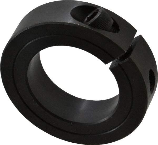Climax Metal Products - 1-5/8" Bore, Steel, One Piece Clamp Collar - 2-5/8" Outside Diam, 11/16" Wide - Exact Tool & Supply
