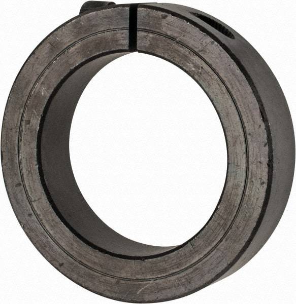 Climax Metal Products - 2-3/16" Bore, Steel, One Piece Clamp Collar - 3-1/4" Outside Diam, 3/4" Wide - Exact Tool & Supply