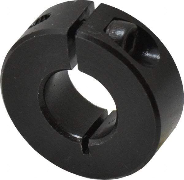 Climax Metal Products - 14mm Bore, Steel, One Piece Clamp Collar - 1-1/4" Outside Diam - Exact Tool & Supply
