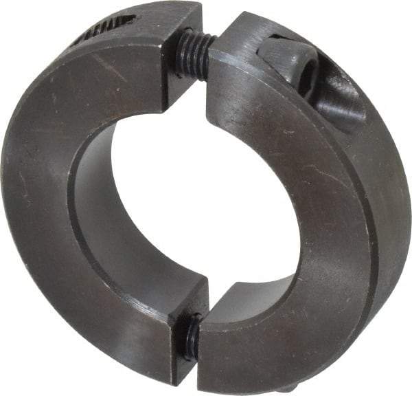 Climax Metal Products - 1-3/16" Bore, Steel, Two Piece Shaft Collar - 2-1/16" Outside Diam, 1/2" Wide - Exact Tool & Supply
