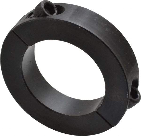 Climax Metal Products - 1-15/16" Bore, Steel, Two Piece Shaft Collar - 3" Outside Diam, 11/16" Wide - Exact Tool & Supply