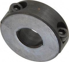 Climax Metal Products - 10mm Bore, Steel, Two Piece Shaft Collar - 1" Outside Diam - Exact Tool & Supply