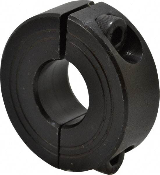 Climax Metal Products - 13mm Bore, Steel, Two Piece Shaft Collar - 1-1/4" Outside Diam - Exact Tool & Supply