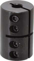 Climax Metal Products - 1/4" Inside x 13/16" Outside Diam, Rigid Coupling without Keyway - 1-1/4" Long - Exact Tool & Supply