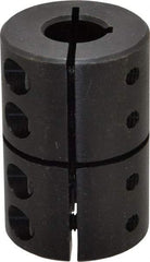 Climax Metal Products - 1/2" Inside x 1-1/4" Outside Diam, Rigid Coupling with Keyway - 1-7/8" Long x 1/8" Keyway Width - Exact Tool & Supply