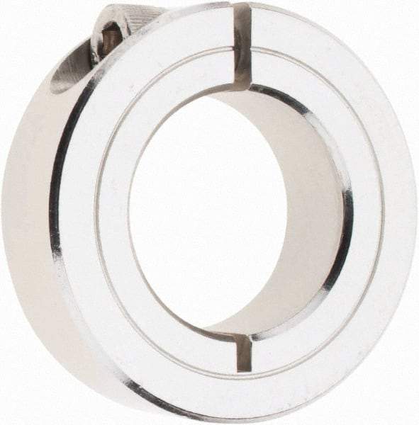 Climax Metal Products - 1" Bore, Stainless Steel, One Piece Clamp Collar - 1-3/4" Outside Diam, 1/2" Wide - Exact Tool & Supply